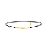 Plain Balls, 14K Gold Anklet (String)