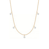 Shining Dots (With 5 Stone), 14K Gold Necklace
