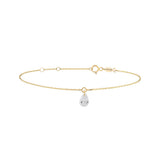 Shining Pear, 14K Gold Bracelet