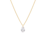 Shining Pear, 14K Gold Necklace