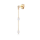White Dreams, 14K Gold Earring (Sold INDIVIDUALLY)