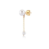 White Dreams, 14K Gold Earring (Sold INDIVIDUALLY)