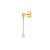 Shining Dot, 14K Gold Earring (Sold INDIVIDUALLY)