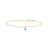 Shining Dot (With 1CZ), 14K Gold Bracelet