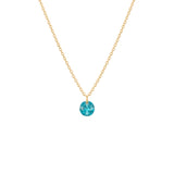 Shining Dot (With 1 CZ), 14K Gold Necklace