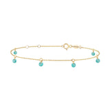 Shining Dots (With 6 Stone) , 14K Gold Bracelet