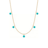 Shining Dots (With 5 Stone), 14K Gold Necklace