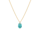 Shining Pear, 14K Gold Necklace