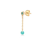 Shining Dot, 14K Gold Earring (Sold INDIVIDUALLY)