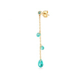 Shining Pear, 14K Gold Earring (Sold INDIVIDUALLY)