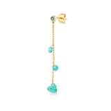 Shining Heart, 14K Gold Earring (Sold INDIVIDUALLY)