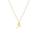 Letter, 14K Gold Necklace