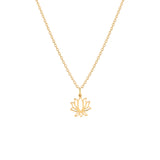 Lotus, 14K Gold Necklace