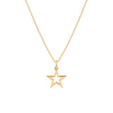 Star, 14K Gold Necklace