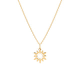 Sun, 14K Gold Necklace