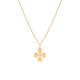 Clover, 14K Gold Necklace