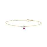 Shining Dot (With 1CZ), 14K Gold Bracelet