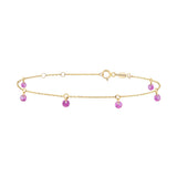 Shining Dots (With 6 Stone) , 14K Gold Bracelet