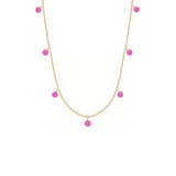 Shining Dots (With 9 Stone) , 14K Gold Necklace