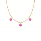 Shining Dots (With 3 Stone), 14K Gold Necklace