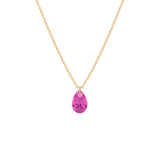 Shining Pear, 14K Gold Necklace