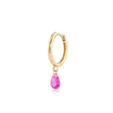 Shining Pear, 14K Gold Earring (Sold INDIVIDUALLY)