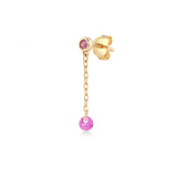 Shining Dot, 14K Gold Earring (Sold INDIVIDUALLY)