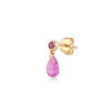 Shining Pear, 14K Gold Earring (Sold INDIVIDUALLY)