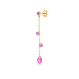 Shining Pear, 14K Gold Earring (Sold INDIVIDUALLY)