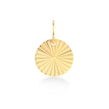 Shiny Sun Ray, 14K Gold Pendant