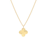 Shiny Clover, 14K Gold Necklace