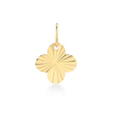 Shiny Clover, 14K Gold Pendant
