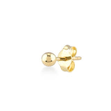 Ball, 14K Gold Earring (Sold INDIVIDUALLY)
