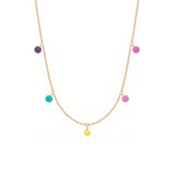 Shining Dots (With 5 Stone), 14K Gold Necklace