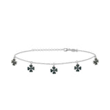 Good Luck Kisses | Sterling Silver Anklet