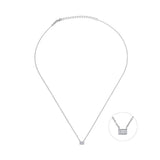 Solitaire, Sterling Silver Necklace