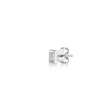 Solitaire, Sterling Silver Earring (Sold INDIVIDUALLY)