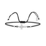 Cross, Sterling Silver Bracelet (String)