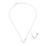 V, Sterling Silver Necklace