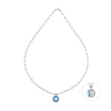 Jewel Eye Sphere, Sterling Silver Necklace