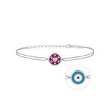 Heart Jewel Eye | Sterling Silver Bracelet