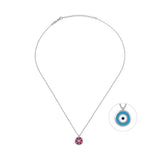 Heart Jewel Eye | Sterling Silver Necklace