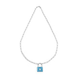 Padlock, Sterling Silver Necklace