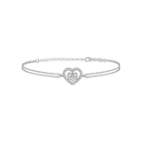 Mini Entourage Heart | Sterling Silver Bracelet