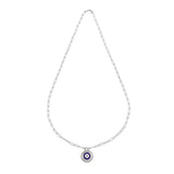 Jewel Eye Disc, Sterling Silver Necklace
