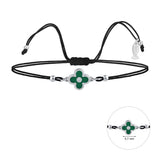 Clover, Sterling Silver Bracelet (String)