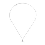 5mm Padlock, Sterling Silver Necklace
