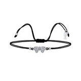 Butterfly, Sterling Silver Bracelet (String)