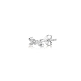 Tailed Mini Bow, Sterling Silver Earring (Sold INDIVIDUALLY)