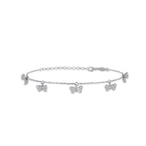 Mini Butterflies, Sterling Silver Bracelet